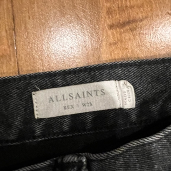 All Saints Rex Jeans faded black size 28 - Picture 7 of 7